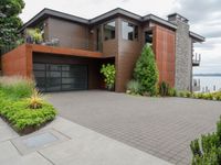 Modern Architecture Home Under a Grey Sky