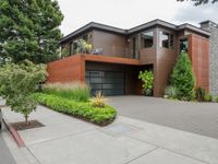 Modern Architecture Home Under a Grey Sky