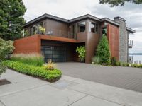 Modern Architecture Home Under a Grey Sky