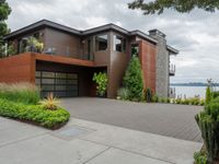 Modern Architecture Home Under a Grey Sky