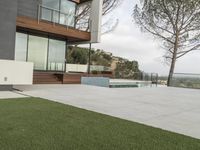 Modern Architecture House with Open Space and Grass Surface in Los Angeles, California, USA