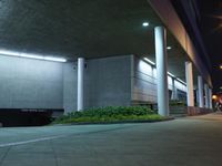 Nighttime View of Modern Architecture in Los Angeles, California, USA
