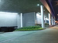 Nighttime View of Modern Architecture in Los Angeles, California, USA