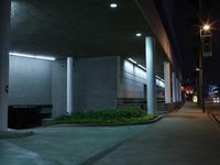 Nighttime View of Modern Architecture in Los Angeles, California, USA