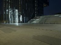 Modern Architecture at Night in Duesseldorf, Germany