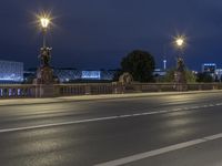 Night View of Berlin City with Modern Architecture