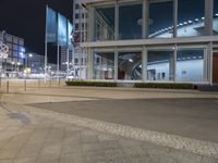 Night View of Modern Architecture in Berlin, Germany