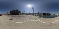 this is an image of the view of the port of long beach from the boat ramp