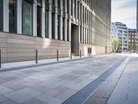 an empty street lined with building in the city of london, uk stock image and royalty photo