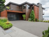 Modern Architecture in a Gloomy Residential Area