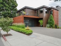 Modern Architecture in a Gloomy Residential Area