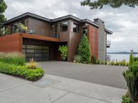 Modern Architecture in a Gloomy Residential Area