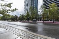 Cityscape with Modern Architecture and Skyscrapers