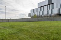 the building is made up of two floors, and it looks like it has a large building with glass on top