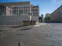 Modern Architecture in Urban Berlin: Cobblestone Streets