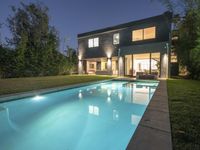 Modern Architecture Villa Night Scene 001