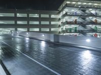 Los Angeles City Night View with Modern Architecture and Water Reflection
