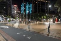 Modern Architecture in Wellington with Neon Lights