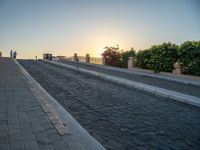 Modern Bridge in Egypt at Coastal Sunrise