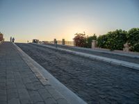 Modern Bridge in Egypt at Coastal Sunrise