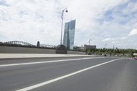 Modern bridge in Frankfurt, Germany