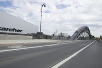 Modern bridge in Frankfurt, Germany