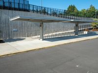 the walkway has two stairs and many steps leading to each other in the concrete area