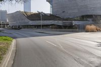 Modern Cityscape of Dallas with Trees on Road 004