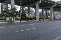 Modern Cityscape with Low Rise Buildings and Bridge