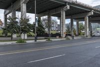 Modern Cityscape with Low Rise Buildings and Bridge 002
