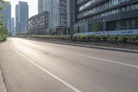 Modern Cityscape in Residential Area with Road Infrastructure