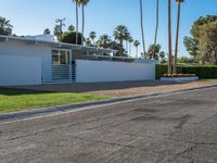 a modern home along the palm springs coastline line in palm springs, florida, usa