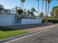 a modern home along the palm springs coastline line in palm springs, florida, usa