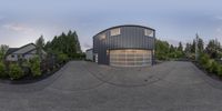 a 360 - view is shown of a modern house in seattle's westside neighborhood