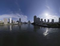 Modern Industrial Skyline in Tokyo, Japan