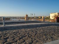 Modern Jetty in Egypt: Dawn Over the Ocean with Clear Sky