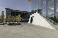 Modern Office Building Surrounded by Vegetation in Toronto, Canada