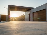 Modern Residential Building at Dawn in Los Angeles, California, USA