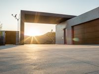 Modern Residential Building at Dawn in Los Angeles, California, USA