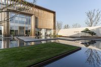 Modern Residential Building with Courtyard Greenery