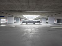 a car park that has the parking lots opened to let it inside of the building