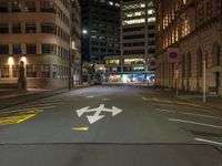 Modern Urban Landscape at Night in the City