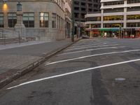 the intersection is empty for people to cross this road to cross it and walk away