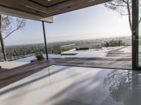 view of the swimming area from this house in los angeles, california, is incredible