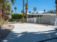 Modern Villa with Palm Trees in Palm Springs, California, USA