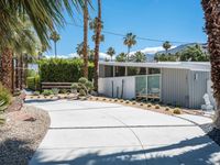 Modern Villa with Palm Trees in Palm Springs, California, USA