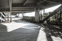 Monochromatic Parking Deck: Light and Shadow