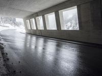 Monochromatic View: City Road and Underpass