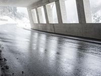 Monochromatic View: City Road and Underpass