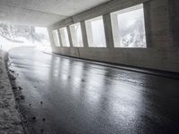 Monochromatic View: City Road and Underpass